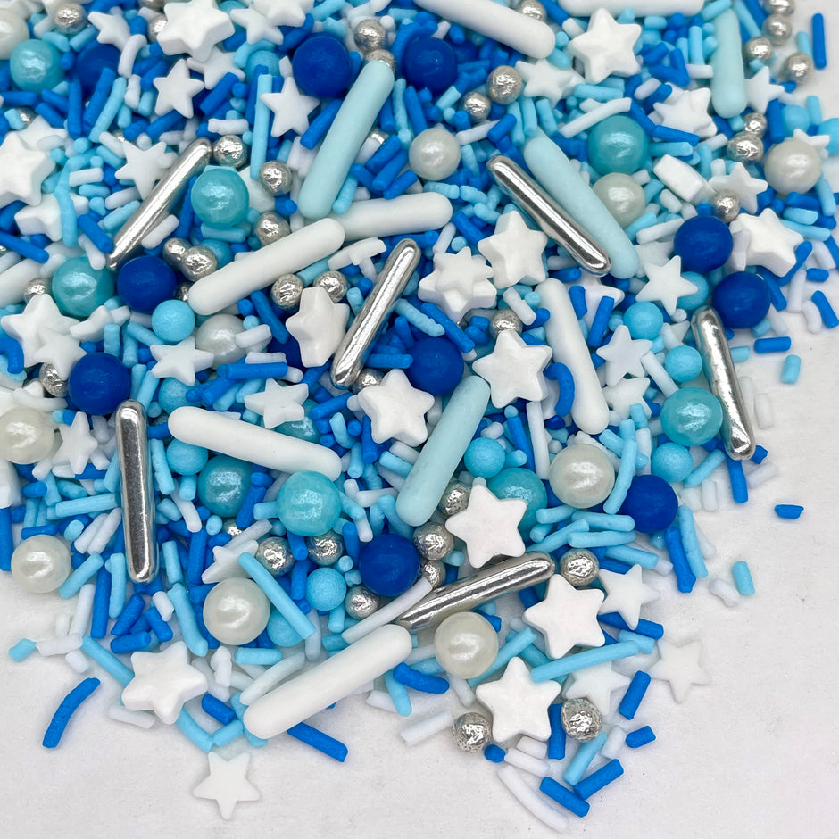 Big Blue Sprinkle Medley | Blue Sprinkles | Cake Sprinkles | Manvscake