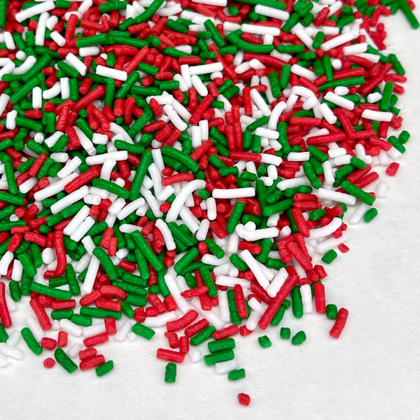 Candy Cane Sprinkle Medley | Christmas Sprinkles | Holiday Sprinkles | Manvscakes