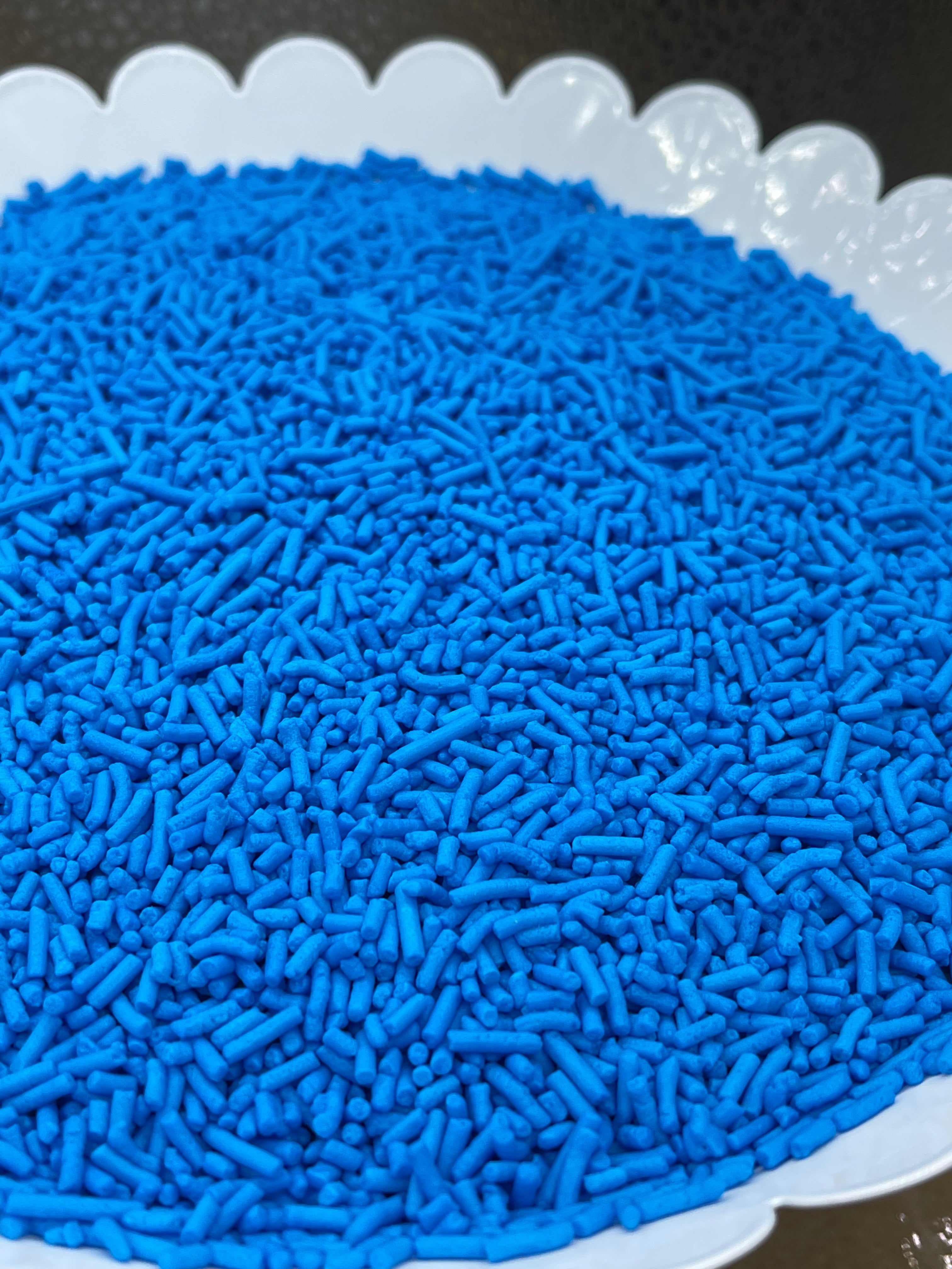 Blue Jimmie sprinkles, cake decorations, blue cupcake sprinkle, edible sprinkles