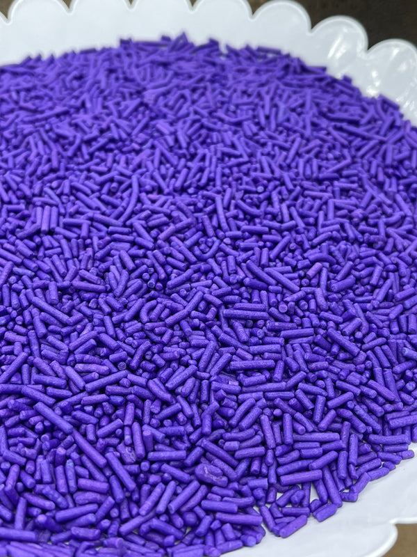 Purple sprinkles, purple Jimmie’s for cakes, cupcake sprinkles, edible sprinkles